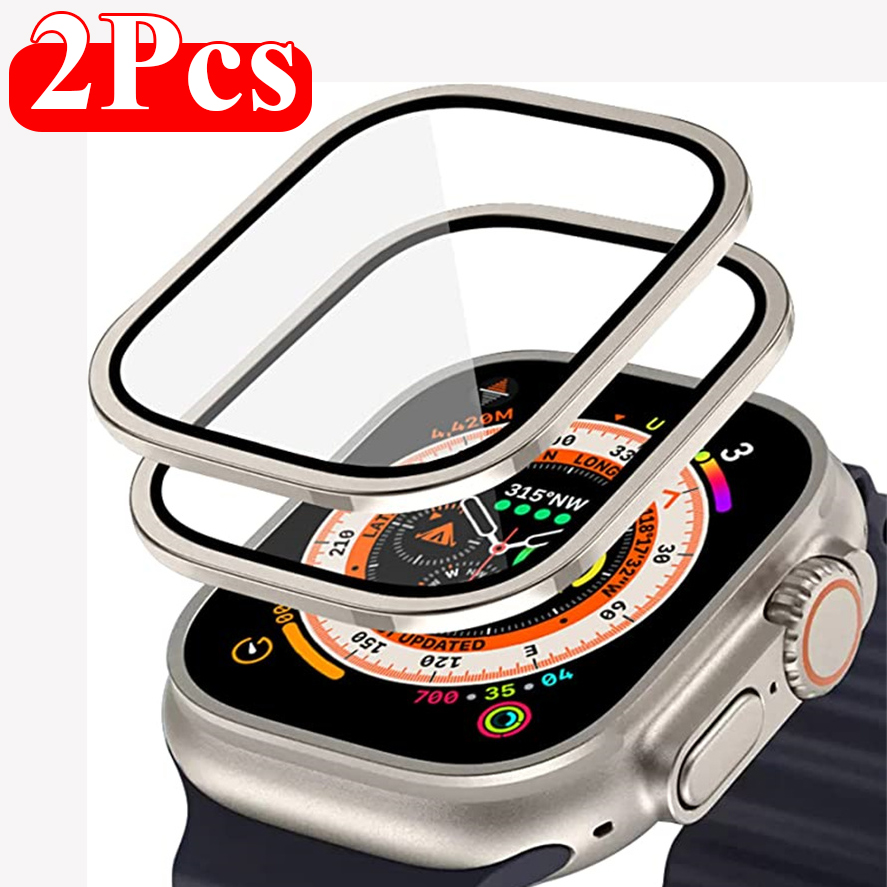 Smartwatch Case - 2 قطعة حافظة من سبائك الألومنيوم