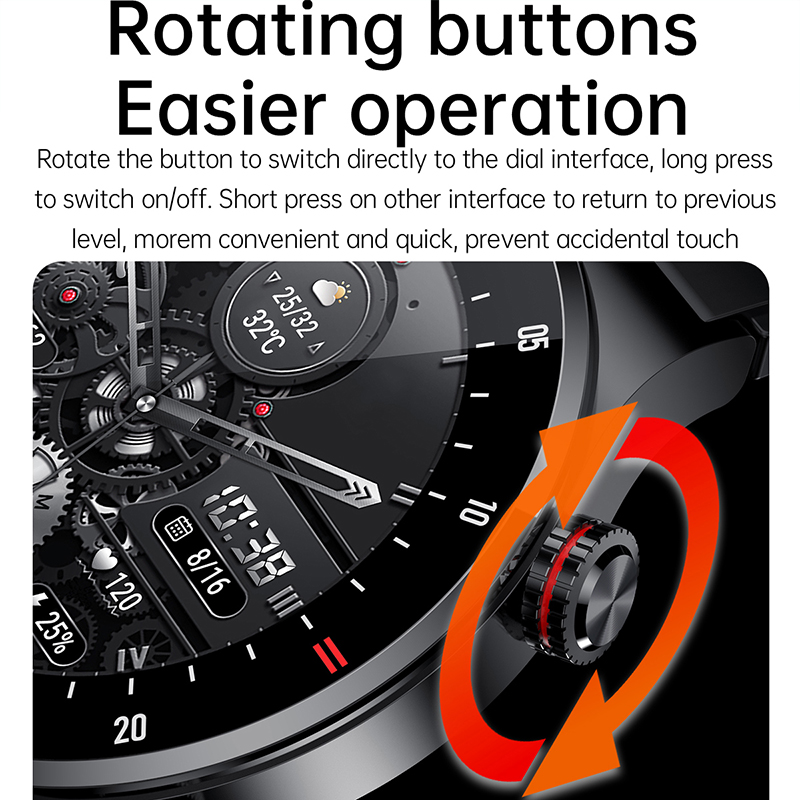 ساعة ذكية للرجال مع خاصية الات - مراجعة Smartwatch Custom وسعره