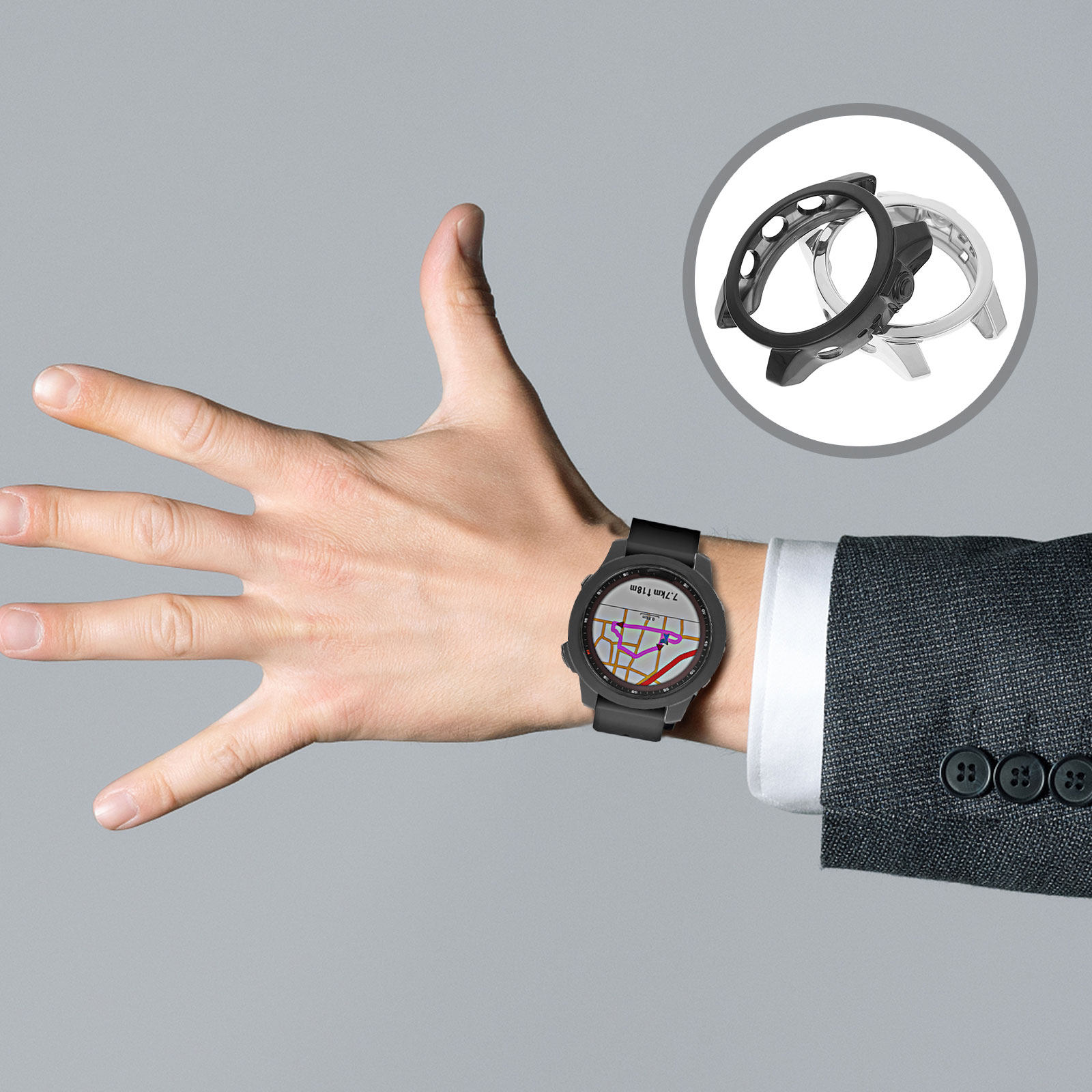 قطعتان من غطاء حماية الساعة ال - مراجعة Smartwatch Case وسعره