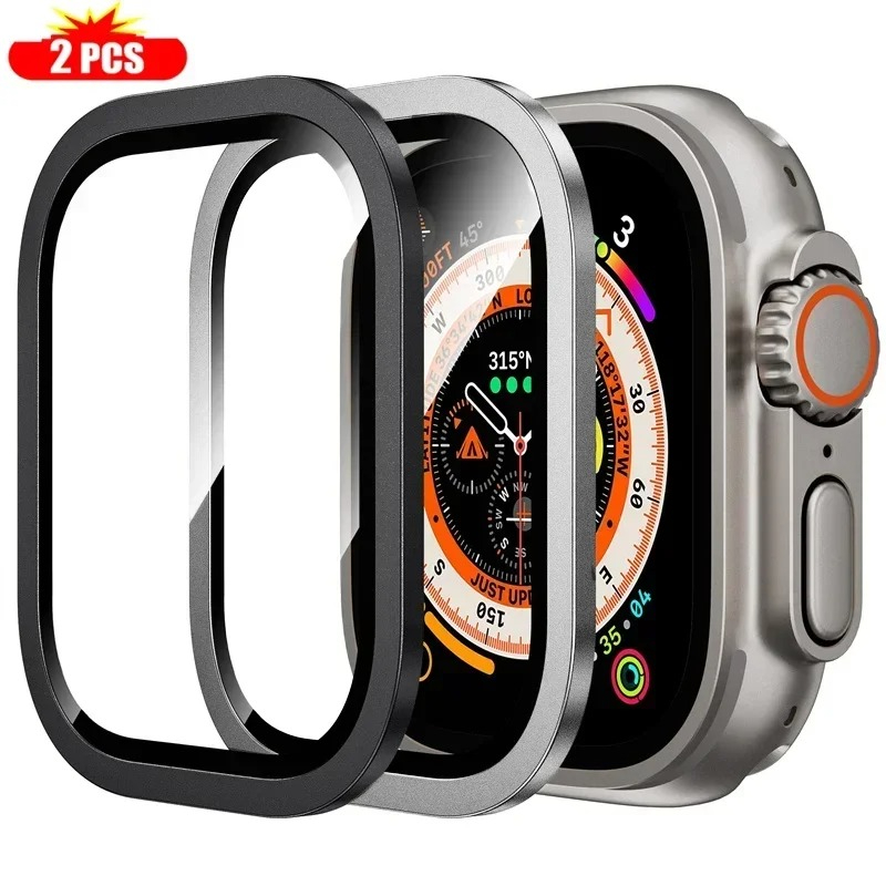 2 قطعة الزجاج المقسى لساعة أبل - مراجعة Smartwatch Case وسعره