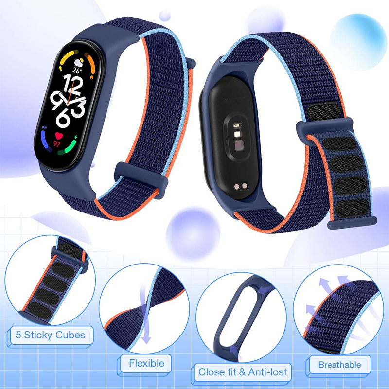 حلقة نايلون لسوار شاومي مي ، س - مراجعة Smartwatch Id وسعره