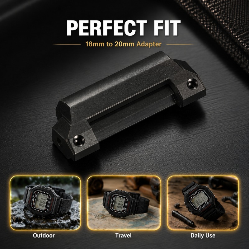 محول عالمي برأس مرتفع من 18 مم - مراجعة Watch Band Connector وسعره